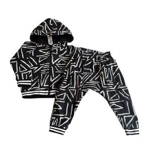Bonds Black and White Patterned Hoodie and Pants